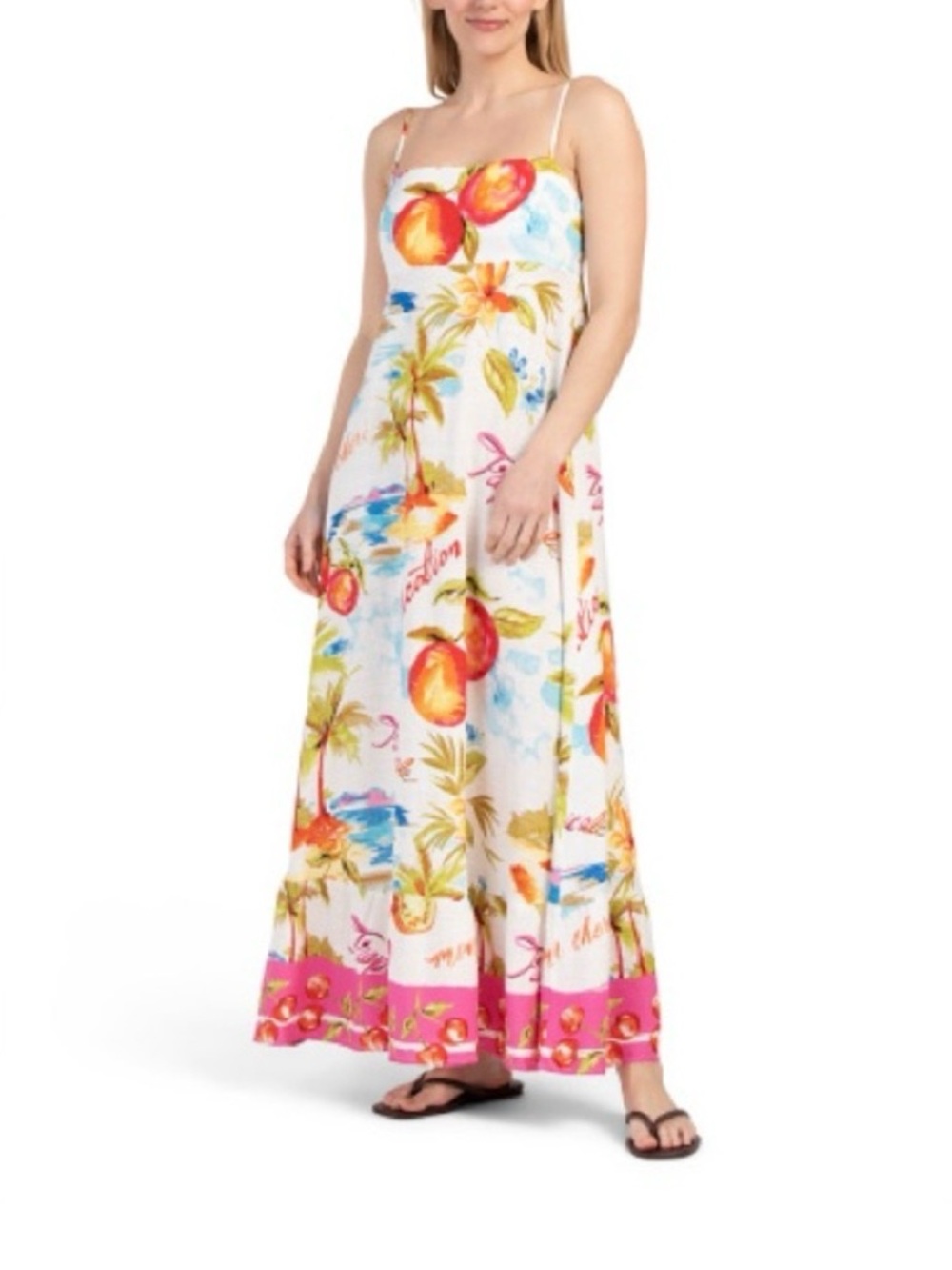 Label Of Love Anthropologie Nalani Beach Maxi Dress M Multicolor Linen blend